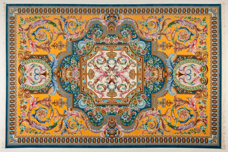 Hospitality carpets, custom made carpets, Indian hand made rugs, hand tufted carpets and Indian wool & silk carpets manufactured in Bhadohi